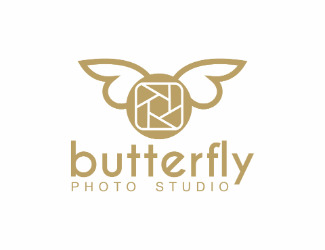 Projekt logo dla firmy butterfly photo studio | Projektowanie logo